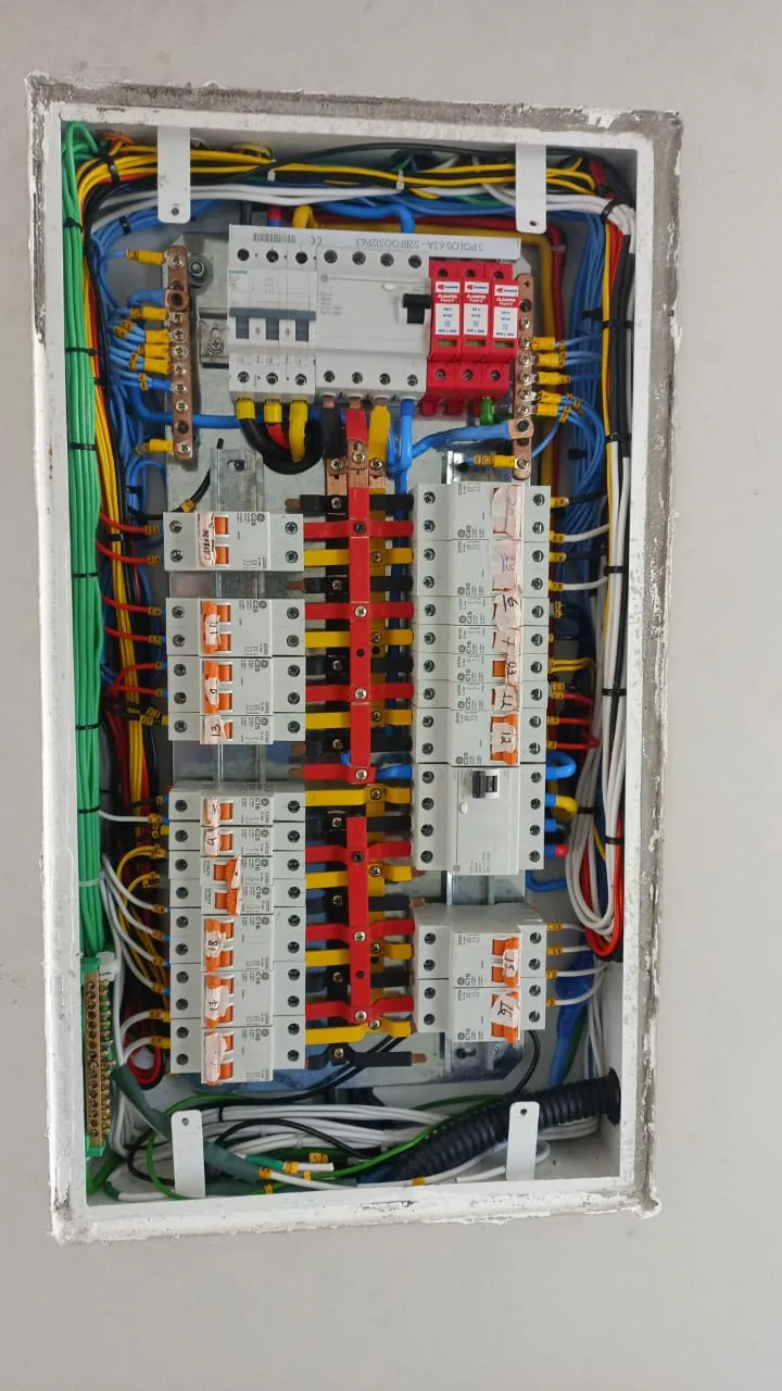 Quadro elétrico organizado e finalizado em trabalho realizado pela CWC
